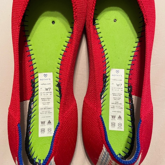 Rothy's The Flat Red Sz 7 - Picture 4 of 6